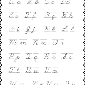 A-Z Cursive Writing Worksheet capital small letters pdf