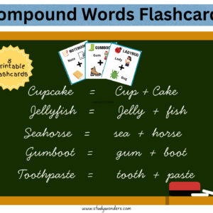 free printable flashcards compound words for kids